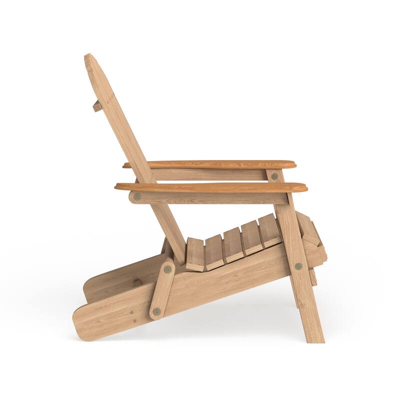 South Padre Natural Finish Foldable Adirondack Chair Kit by Havenside Home