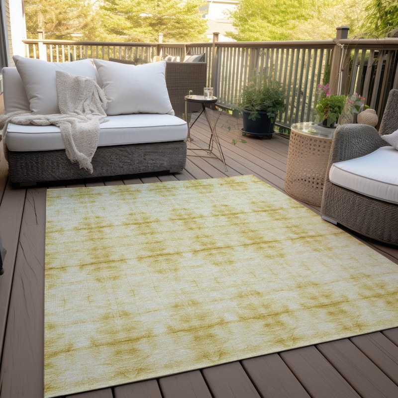 Machine Washable Indoor/ Outdoor Chantille Boho Ombre Rug - Wheat - 8' x 10'