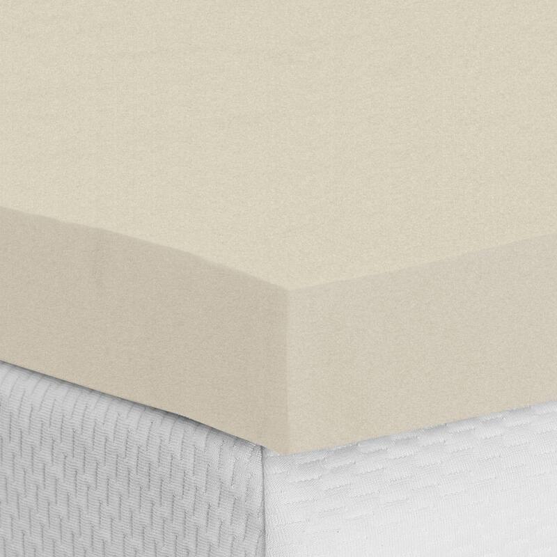 Select Luxury 3 Inch Copper Infused Memory Foam Topper - Beige