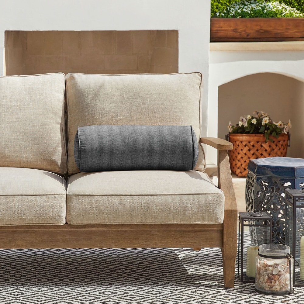 Sorra Home Sunbrella Outdoor Corded Bolster Pillow Single