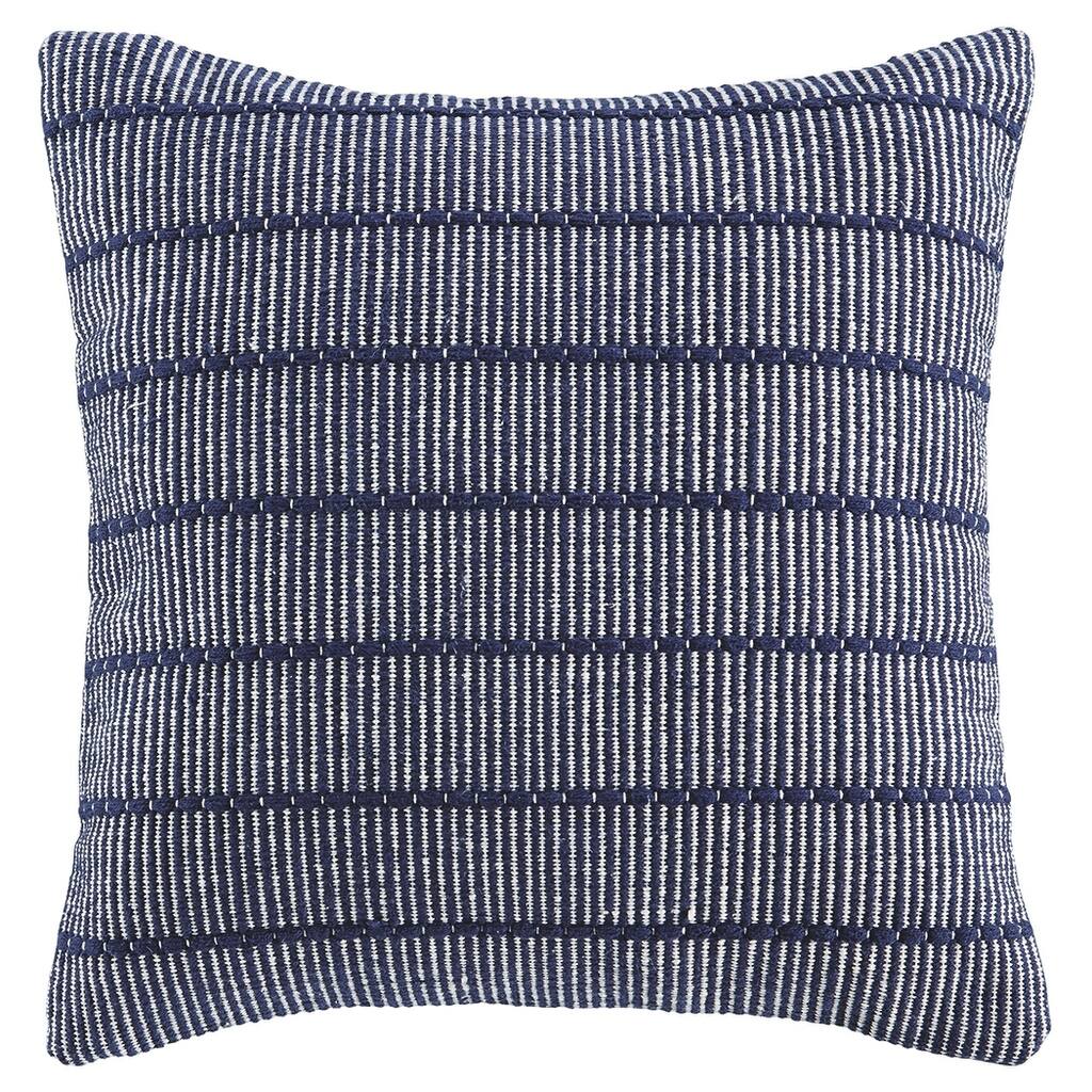 Signature Design by Ashley Rhodora Navy Blue Striped Throw Pillow