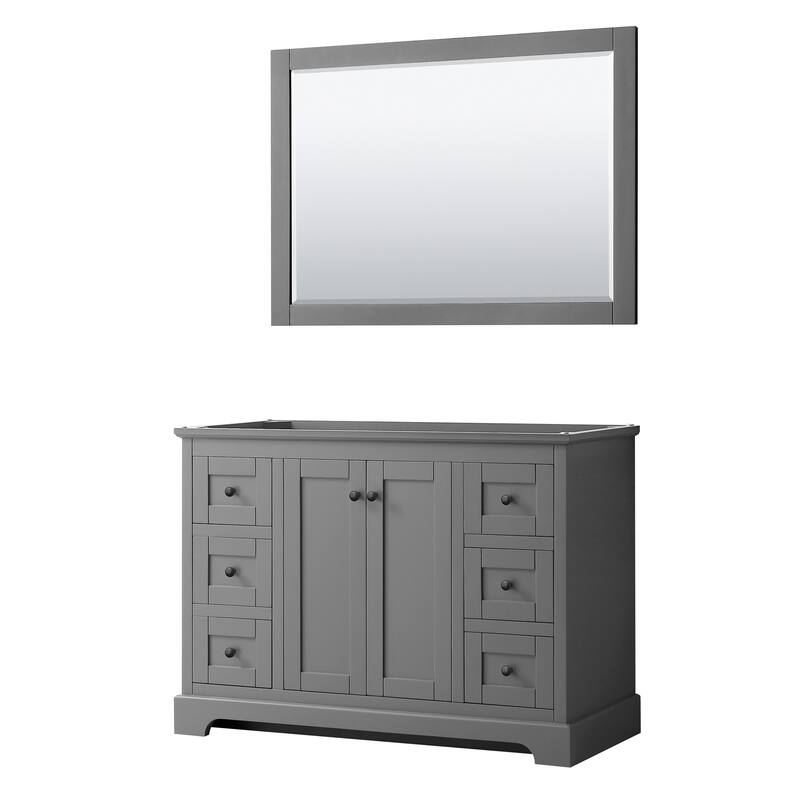 Wyndham Collection Avery 48" Single Free Standing Vanity Cabinet -