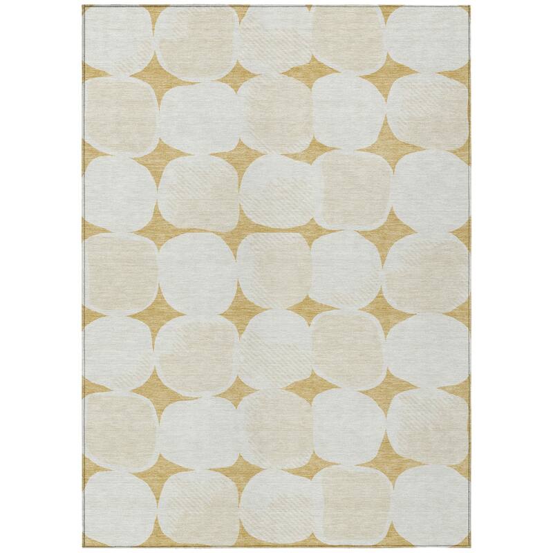 HomeRoots Abstract Transitional Rectangle Outdoor Rug