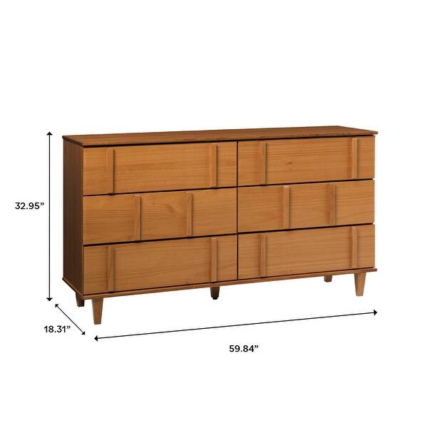 Middlebrook Mid-Century Modern Detailed Solid Wood Dresser - Bed Bath ...