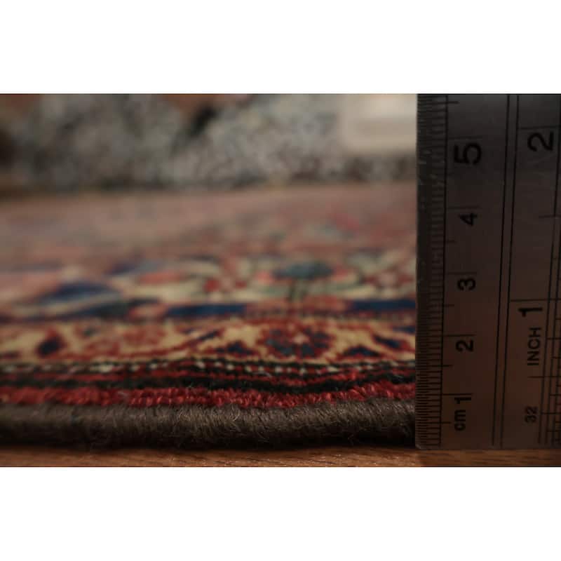 Hand Knotted Oriental 100% Wool Carpet Traditional Floral Navy Blue & Blues Bakhtiari Area Rug - 6' 6'' X 5' 2''