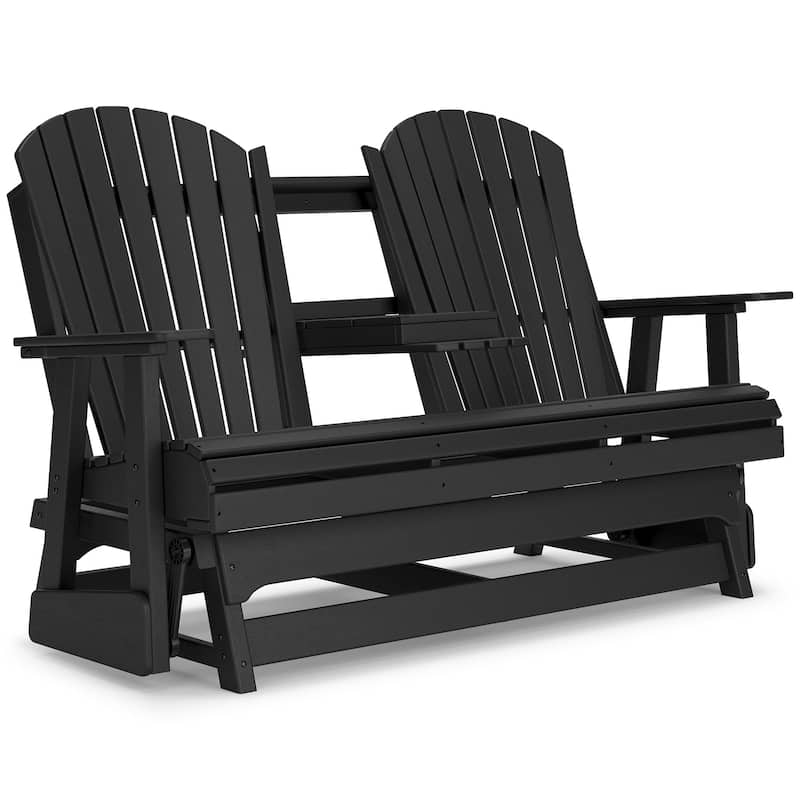 Signature Design by Ashley Hyland wave Outdoor Glider Loveseat - 67" W x 31.5" D x 41.75" H
