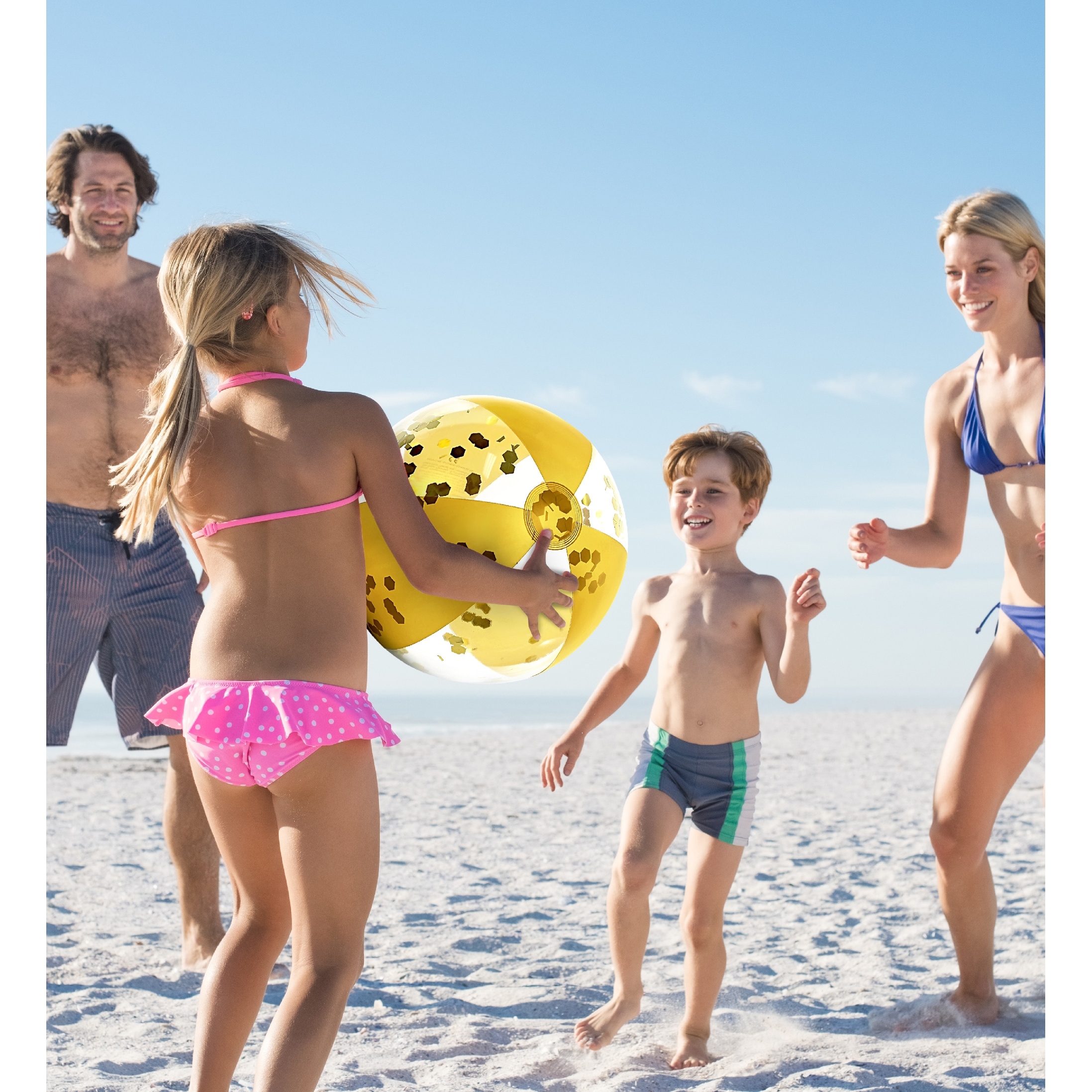 Mozlly Bundle of Gold Inflatable Pool Float Tube And Beach Balls undefined37 x 37 x 9.5 inches On Sale Bed Bath Beyond 35689017