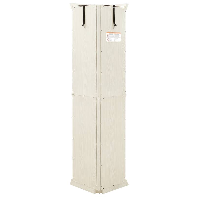 GDFStudio - Traditional Storage Corner Curio Cabinet with Lighted Glass Shelves