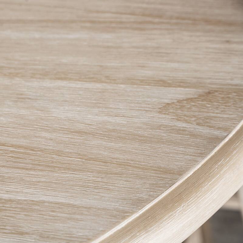 Furniture of America Eira Distressed Natural 54-inch Wood Round Pedestal Counter Height Dining Table