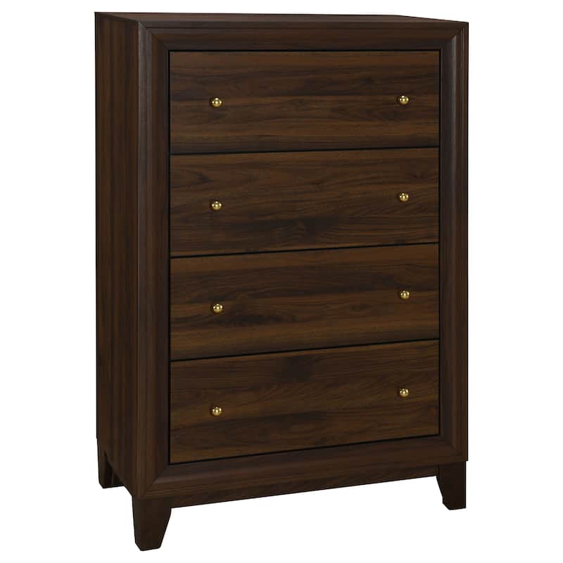 Welsley 4-drawer Chest of Drawers Walnut - Walnut