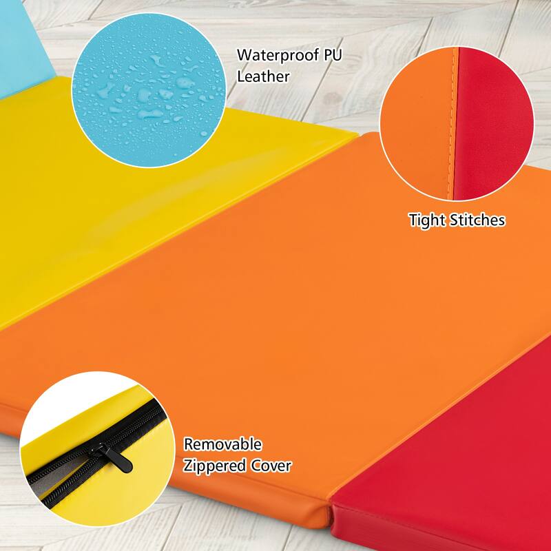 Costway 5-Panel Folding Gymnastics Thick Mat 6.6' x 2.5' Tumbling Mat - See Details
