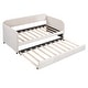 preview thumbnail 15 of 34, Twin Size Daybed with Pull-out Twin Size Trundle Bed & Wood Slat Support, Velvet Upholstered Bed Frame for Livingroom Bedroom