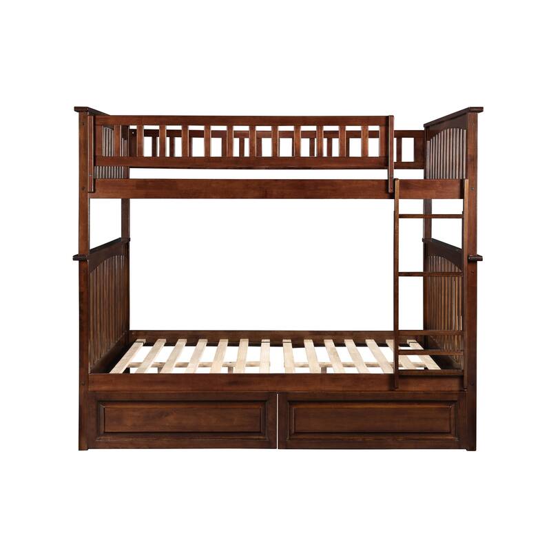 Bunk Bed with Drawers - Charm Design, Sturdy Frame & Turbo Charger