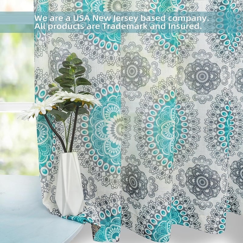 DriftAway Pinch Pleat Kitchen Curtains Linen Textured 30×36
