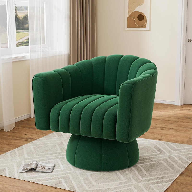 Ouyessir Oversized Modern Upholstered Barrel Chairs