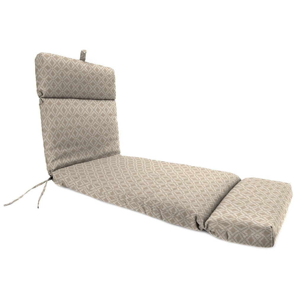 72" x 22" Outdoor Chaise Lounge Cushion with Ties and Loop - 72'' L x 22'' W x 3.5'' H