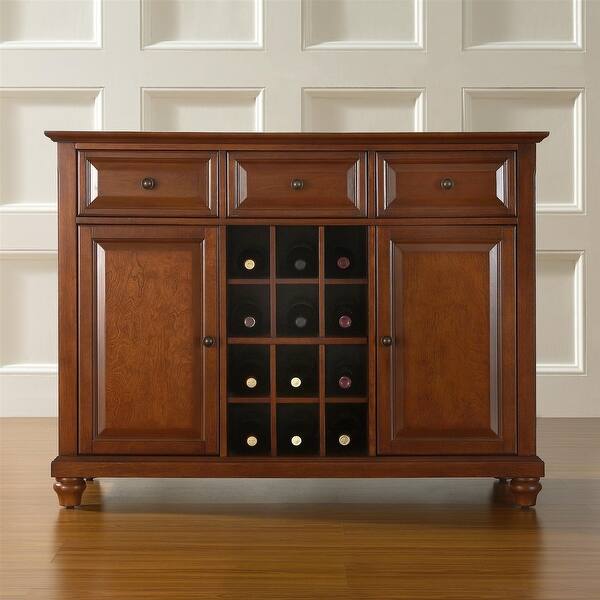 Shop Classic Cherry Wood Finish Dining Room Sideboard Buffet With
