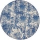 preview thumbnail 11 of 33, Nourison Grafix Indoor Blue Abstract Area Rug 8' x Round - Blue