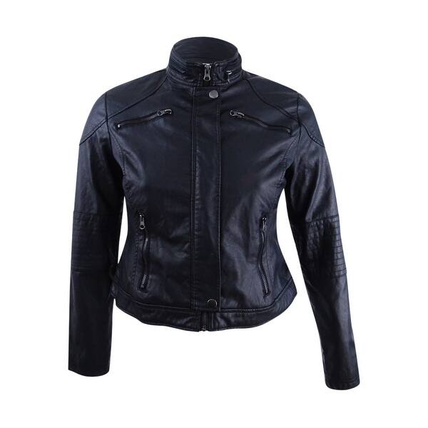 Shop Maralyn Me Juniors Faux Leather Jacket Xl Black Black Xl Free Shipping On Orders Over 45 Overstock 25970323