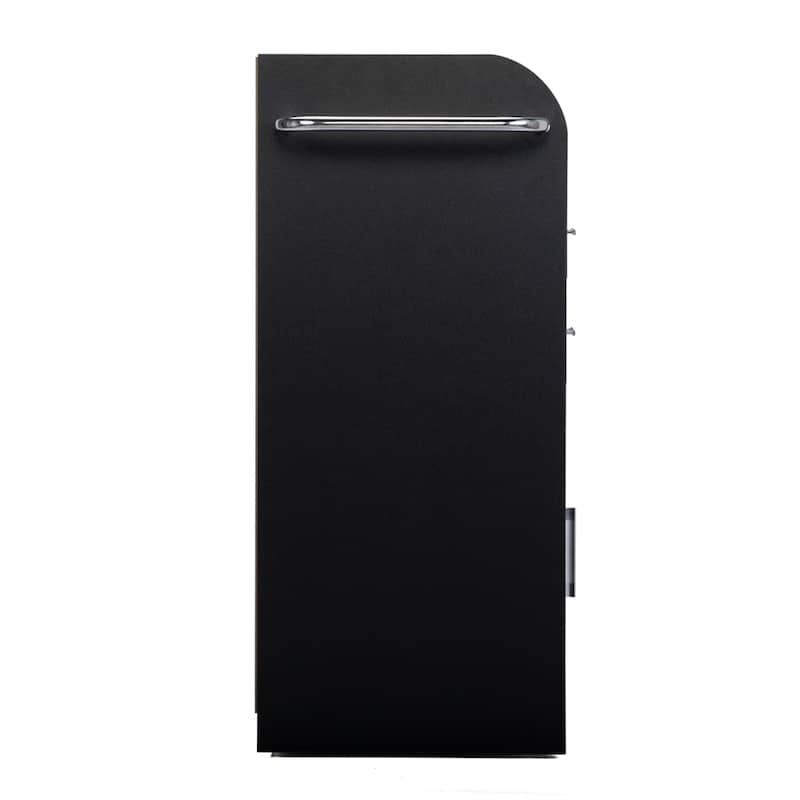 Beauty Salon Storage Cabinet,Mobile Styling Station with Dryer Holders