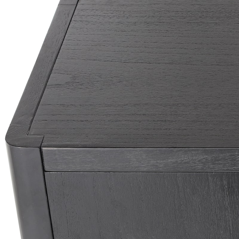 Farmhouse Style Four Door Storage Cabinet Rustic Entryway Decor