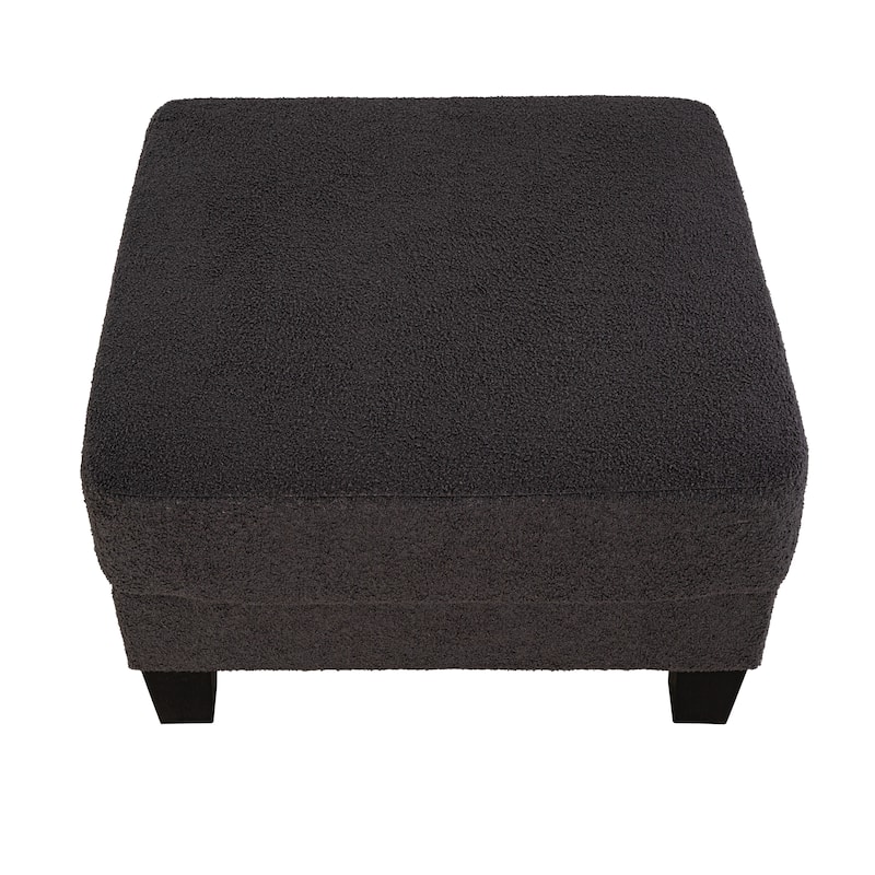 Furniture of America Xenia Modern Boucle Ottoman with Storage