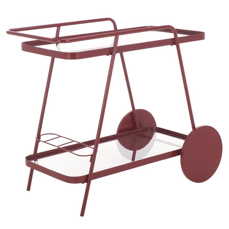 SAFAVIEH Home Zunia 2 Tier Bar Cart - 36"W x 19"D x 30"H