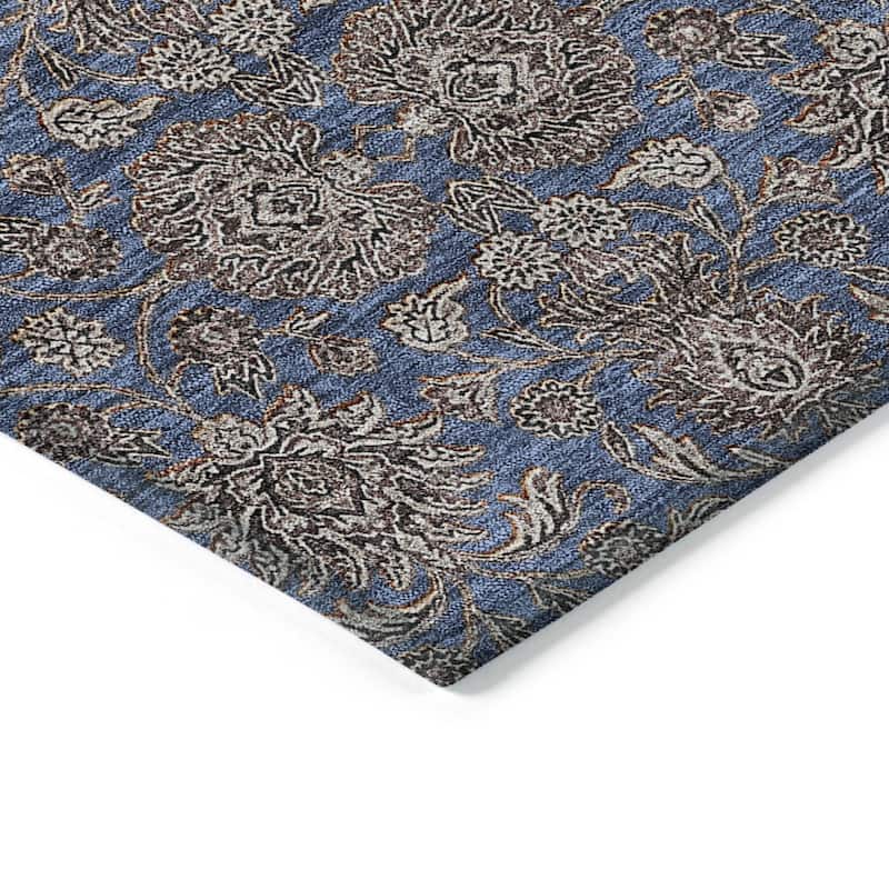 HomeRoots Floral Transitional Rectangle Outdoor Rug
