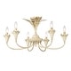preview thumbnail 1 of 9, Golden Lighting 0846-6SF Lillianne 6 Light 29" Wide Semi-Flush Ceiling Antique Ivory