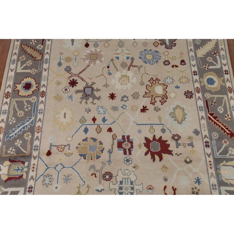 Oushak Indian Area Rug Handmade Wool Carpet - 8'0" x 10'0"