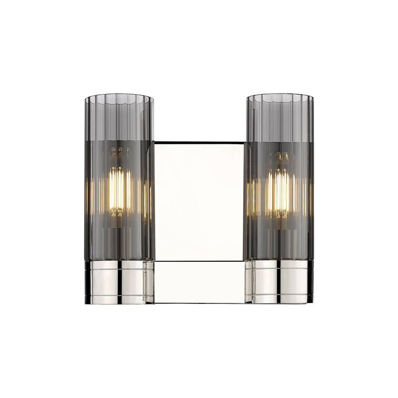 Innovations Lighting 429-2W-10-11 Empire Sconce Empire 2 Light 10" - Polished Nickel / Plated Smoke
