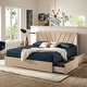 preview thumbnail 11 of 17, Arlert V-Channel Headboard Storage Platform Bed by iNSPIRE Q Modern