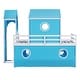 preview thumbnail 9 of 13, Multifunction Twin Size Bunk Bed With Slide Blue Tent and Tower