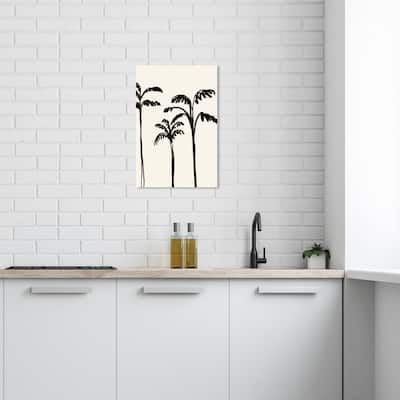 Wynwood Studio Canvas Floral and Botanical Palms Minimalist Black and Modern & Contemporary Wall Art Canvas Print