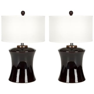 Safavieh Lighting 24" Ceramic Dark Brown Table