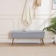 preview thumbnail 47 of 92, Velvet Storage Ottoman Bench with gold legs and Nailhead Trim for Bedroom/End of Bed/Entryway/Window Grey-46" Wide