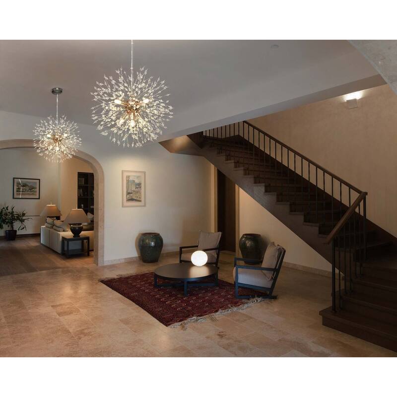 8/9/12/16-Light Modern Linear Sputnik Firework Dandelion Crystal Chandelier