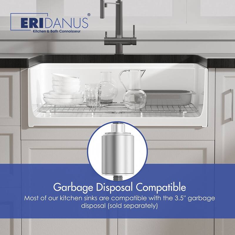Eridanus Fireclay Workstation Farmhouse Kitchen Sink
