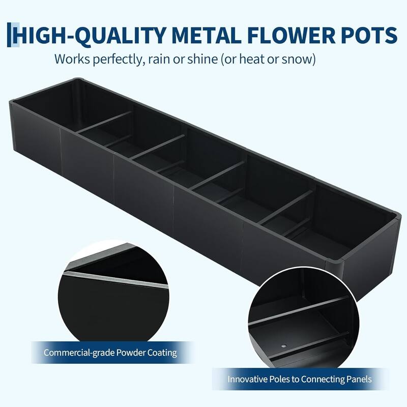 70" Modern Raised Garden Bed Planter, Ideal for Yard, Patio with Base - N/A
