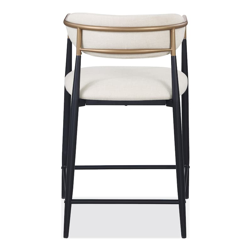 Furniture of America Darcy Modern Black Metal Counter Height Chairs (Set of 2)