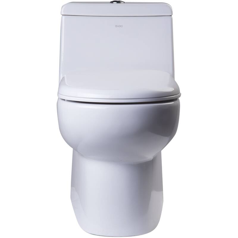 Eago 1.1 / 1.6 GPF Dual Flush One Piece Elongated Toilet - Includes