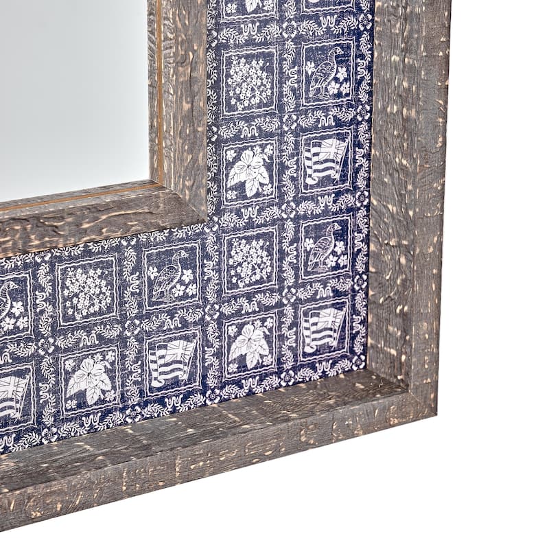 Kona Coast by Reyn Spooner Navy Lahaina Sailor Double Frame Mirror w/Lacquer - 22" x 28"
