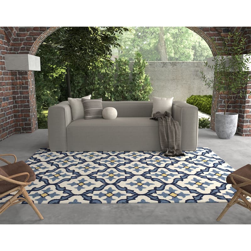 Domani Grace Mosaic Indoor/ Outdoor Area Rug