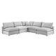 preview thumbnail 38 of 74, Commix Down Filled Overstuffed Velvet 5-Piece Sectional Sofa