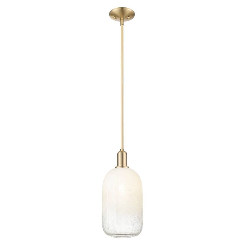 Innovations Lighting Downtown Urban - Brookhaven Cloche - 1 Light 7" Stem Hung Mini Pendant - Champagne Bronze/Opal Shade