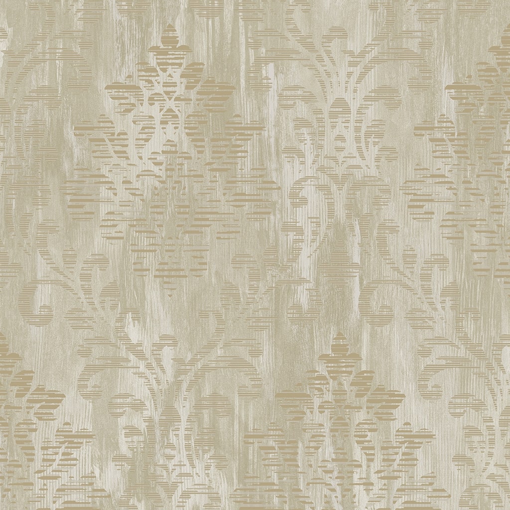 Galerie Wallcoverings Metallic FX Modern Damask Non-woven Metallic Finish Wallpaper Roll