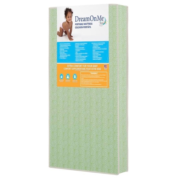 slide 2 of 3, Dream On Me 5-inch Foam Playard Mattress