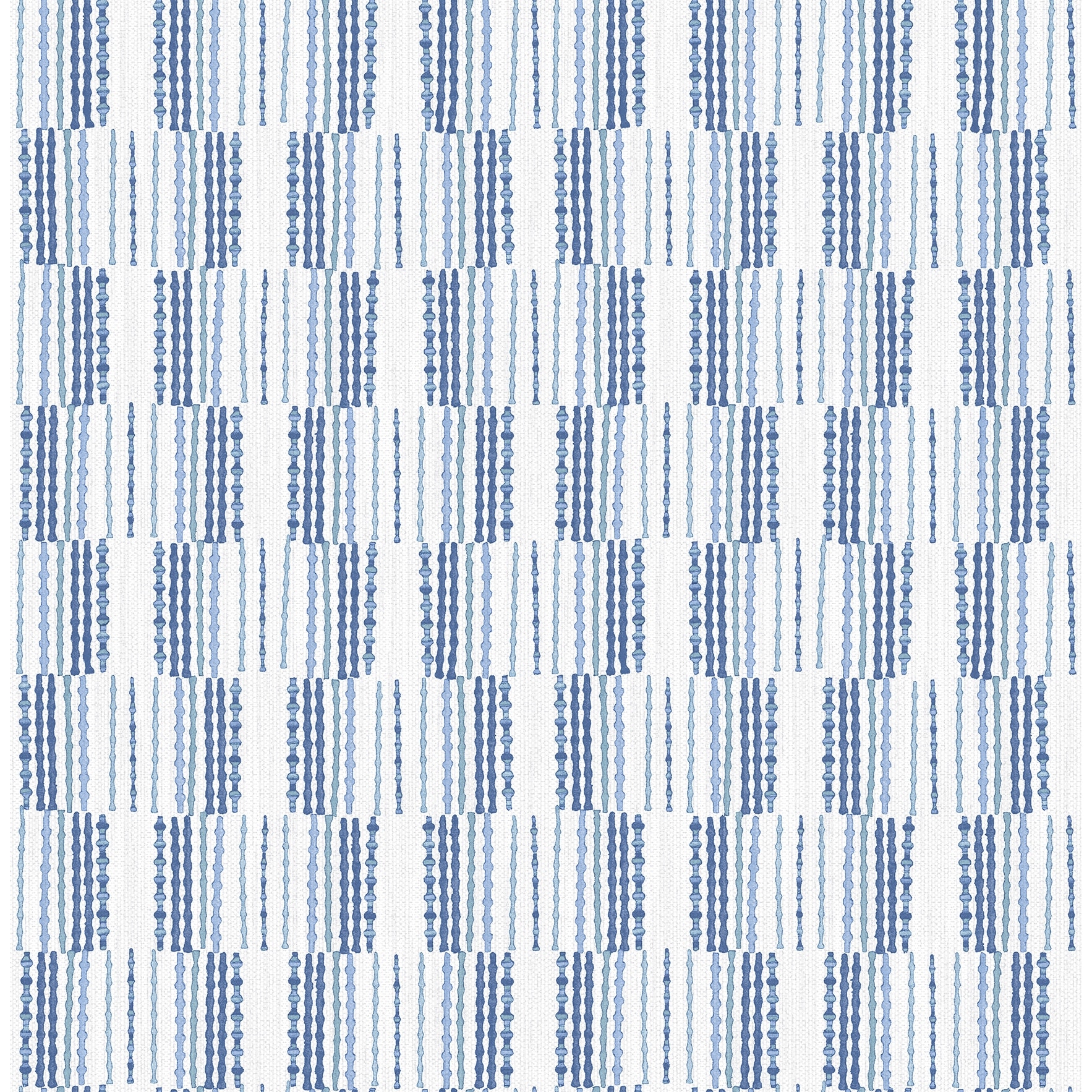 A-Street Prints Burgen Blue Geometric Linen Wallpaper