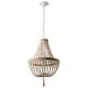 preview thumbnail 5 of 6, Retro Vintage 4-Light Wood Beaded Pendant Bohemian Home Decor For Kitchen Island