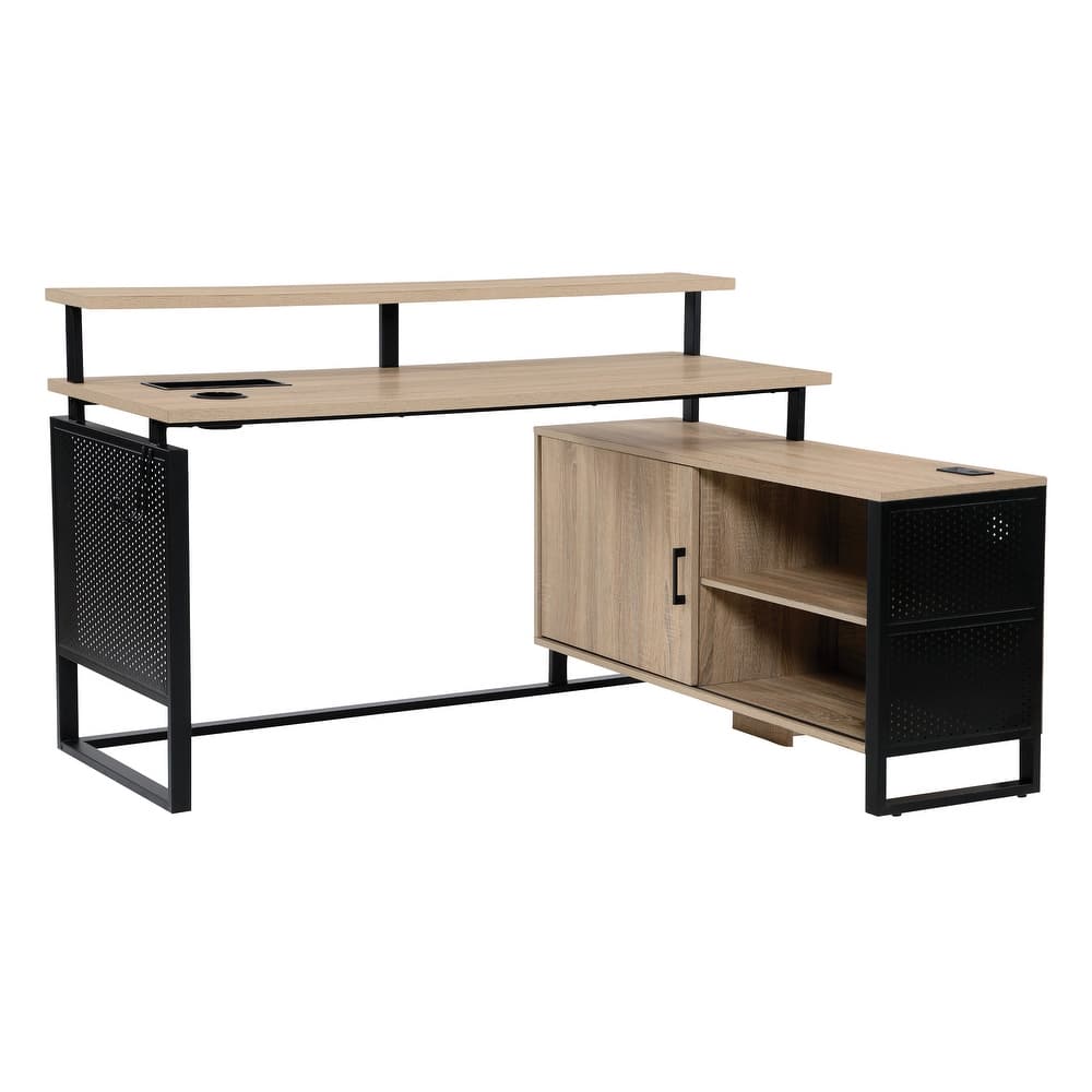 ACE L-Desk with Hutch Shelf